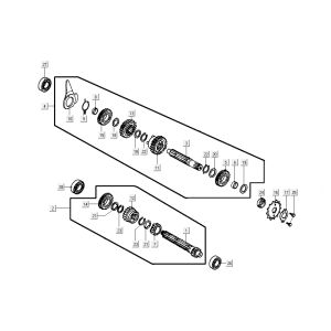 Boite de vitesses Kymco K-Pipe 4 temps noir brillant