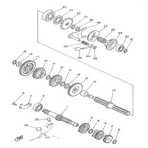 Pieces de transmission Yamaha DT-50 MX