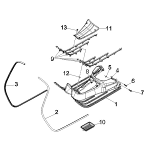 MarchepiedVespa GTS 300 ie 2008-2016 (avec et sans ABS) gris titane 707/C