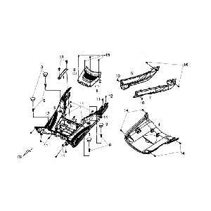 Plaque de base Cache Sym Fiddle III (WH006) blanche