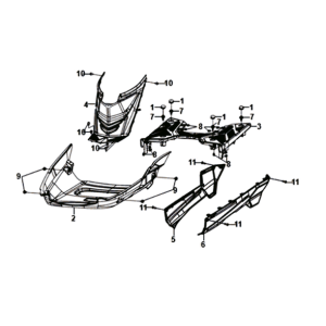 Voetplaat / framebekleding Sym Orbit III 125I E4