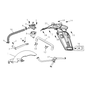 Garde-boue avant arrière AGM bleu renard mat