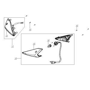 clignotants avant Kymco Agility RS 4 temps noir 11