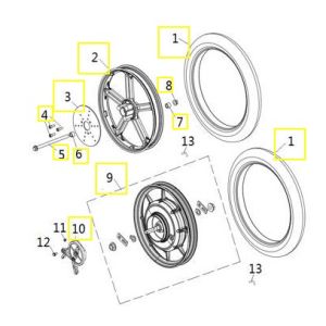 Roue avant+arrière Goccia GEV1000