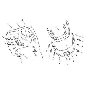 Capot avant Eagle-Wing Torino 125cc