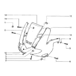 Capot avant Gilera Runner 180cc FXR 2 temps