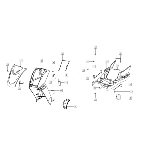 Kapdelen Kymco Agility FR 12" 4 temps euro4 noir