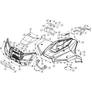 Couvertures avant Kymco MXU 300R