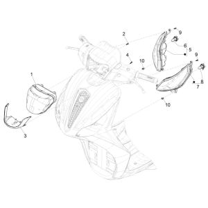 Feux avant - Clignotants de direction Piaggio Medley 125 ABS E5 2021-2022 (EMEA)