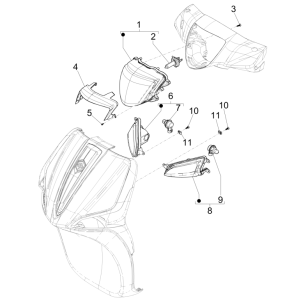 Feux avant - Clignotants 4 temps Piaggio Liberty 50