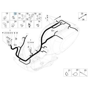 Groupe de câbles principal Vespa Primavera 125 4T 3V IE ABS
