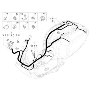 Faisceau de câbles Vespa Sprint 45 km 4 temps 4 soupapes