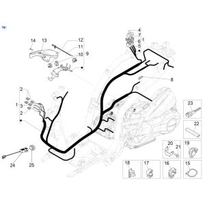 Groupe de câbles principal : Piaggio Liberty 125 4 temps 3V IE ABS (IGET Euro 5)