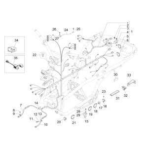 Groupe de câbles principal Piaggio MP3 300LT Sport 2009-2014