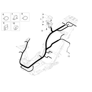 Groupe de câbles principaux Piaggio NRG Power DD 2007-2017