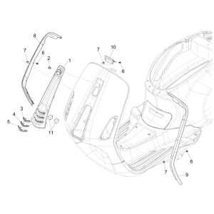 Plaque avant Vespa Primavera 125 4T 3V IE ABS