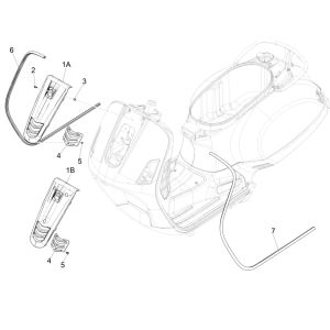 Plaque avant de la Vespa GTS 125 4 temps IE ABS Euro4 2016-2018