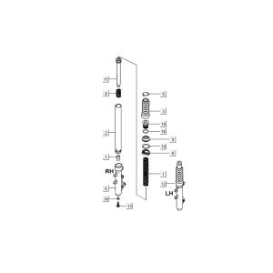patte avant Kymco Grand Dink 2 temps Silver