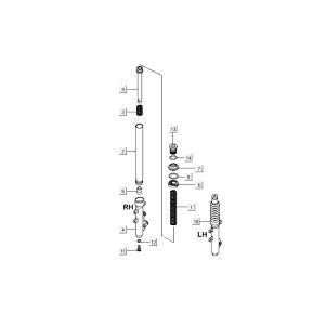 Patte avant Kymco New Dink 4 temps or