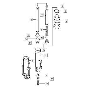 Pied avant Kymco Vitality 4t ac anthracite
