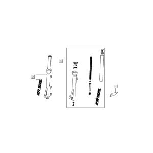 Pieds avant Kymco Nexxon 4 temps gris foncé