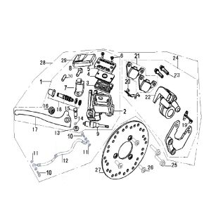 Frein avant Generic Xor noir 2006 2 temps