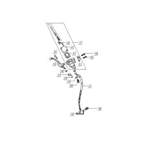 Frein avant Kymco Agility 10' 4 temps bleu sportif