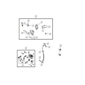 Frein avant Kymco Agility 16'+ injection 4 temps euro4 bleu mat