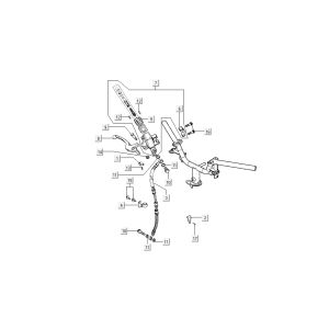 Frein avant Kymco B&W LC 2 temps argent