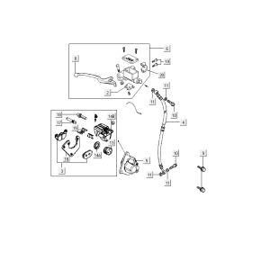 Frein avant Kymco Delivery 4 temps blanc
