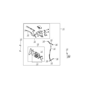 Frein avant Kymco Nexxon 4 temps gris foncé