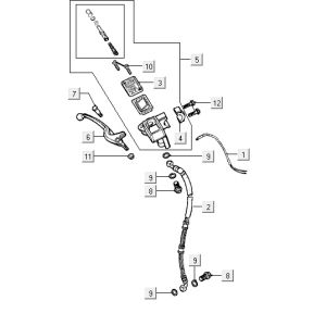 Frein avant Kymco Vitality 2t ac rouge