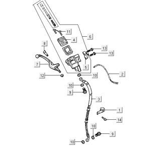 Frein avant Kymco Vitality 4T AC anthracite