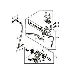 Niveau du train avant, direction de train Sym Orbit (BU289) bleu