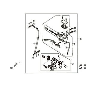 Étrier de frein avant Sym XPRO 50 E4