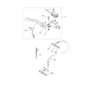 Pompe de frein avant Yamaha Aerox 2 temps