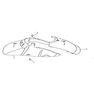 Garde boue avant Santini Firenze 125cc