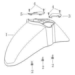 Garde boue avant Agm Supreme titane