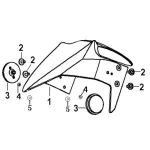 Garde boue avant Generic Xor blanc 2007 2 temps 25