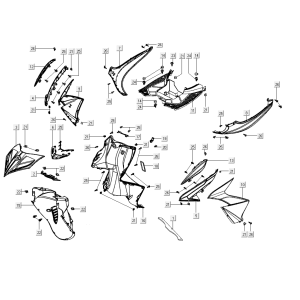 Garde boue avant Kymco Super8 Street 50i E4 Matt Grey