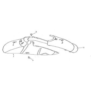 Garde boue avant Turbo RG50 125cc