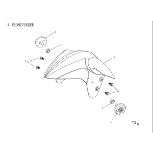 Garde boue avant AGM Venom blanc