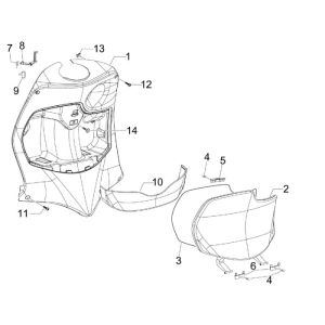 Protège-jambes Piaggio Fly 4 temps