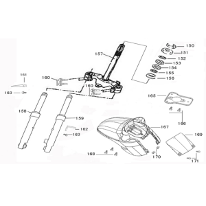 Garde-boue avant AGM Star50 rouge blanc