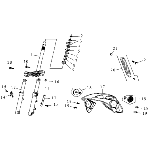 Garde-boue avant China fox blue shine