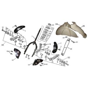 Garde-boue avant China LX blanc