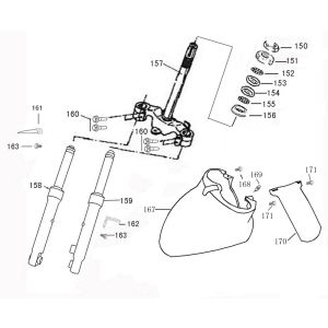 Garde-boue avant China Swan - Riva titanium