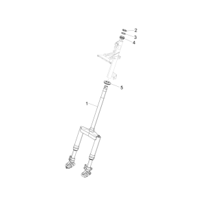 Fourche avant/tube de direction Piaggio NRG Power DD 2007-2017