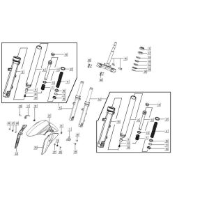 fourche avant AGILITY 16+ 4T 125 Matte Metallic Light Blue