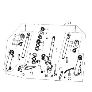 Fourche avant Generic Xor Stroke 2009 2 temps